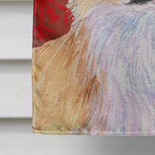 Load image into Gallery viewer, Chihuahua Red and Green Snowflakes Holiday Christmas Flag Canvas House Size