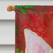 Load image into Gallery viewer, Chihuahua Red and Green Snowflakes Holiday Christmas Flag Canvas House Size
