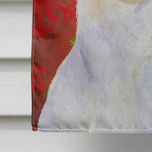 Load image into Gallery viewer, Chihuahua Red and Green Snowflakes Holiday Christmas Flag Canvas House Size