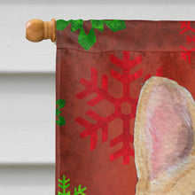 Load image into Gallery viewer, French Bulldog Red Green Snowflake Holiday Christmas Flag Canvas House Size