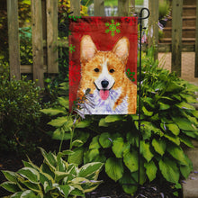 Load image into Gallery viewer, Corgi Red and Green Snowflakes Holiday Christmas Garden Flag – Decorative Outdoor Yard Flag