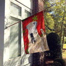 Load image into Gallery viewer, Wheaten Terrier Soft Coated Red Snowflakes Holiday Christmas Flag  House Size