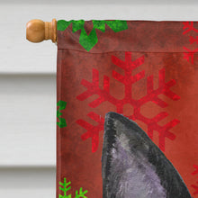 Load image into Gallery viewer, Australian Kelpie Red Green Snowflakes Holiday Christmas Flag Canvas House Size