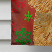 Load image into Gallery viewer, Norwich Terrier Red Green Snowflakes Holiday Christmas Flag Canvas House Size