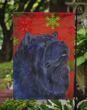 Load image into Gallery viewer, Chow Chow Red and Green Snowflakes Holiday Christmas Garden Flag – Decorative Outdoor Yard Flag