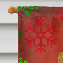 Load image into Gallery viewer, Chow Chow Red and Green Snowflakes Holiday Christmas Flag Canvas House Size
