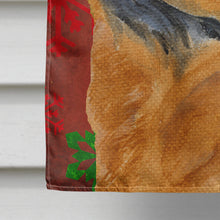 Load image into Gallery viewer, Chow Chow Red and Green Snowflakes Holiday Christmas Flag Canvas House Size