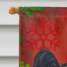 Load image into Gallery viewer, Papillon Red Green Snowflake Holiday Christmas Flag Canvas House Size