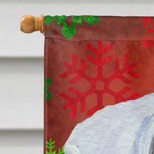 Load image into Gallery viewer, Boxer Red and Green Snowflakes Holiday Christmas Flag Canvas House Size