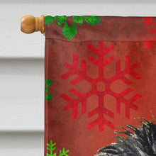 Load image into Gallery viewer, Affenpinscher Red Green Snowflakes Christmas Flag Canvas House Size