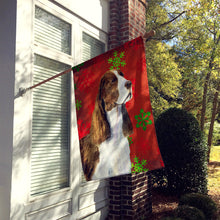 Load image into Gallery viewer, Springer Spaniel Red Green Snowflakes Holiday Christmas Flag Canvas House Size