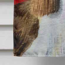 Load image into Gallery viewer, Springer Spaniel Red Green Snowflakes Holiday Christmas Flag Canvas House Size