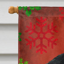 Load image into Gallery viewer, Gordon Setter Red and Green Snowflakes Holiday Christmas Flag Canvas House Size