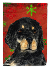 Load image into Gallery viewer, Gordon Setter Red Green Snowflakes Christmas Garden Flag – Decorative Outdoor Yard Flag