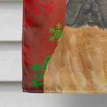 Load image into Gallery viewer, Bullmastiff Red and Green Snowflakes Holiday Christmas Flag Canvas House Size