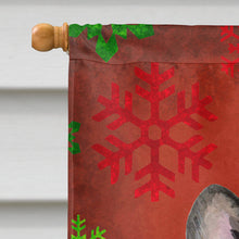 Load image into Gallery viewer, French Bulldog Red Green Snowflake Holiday Christmas Flag Canvas House Size