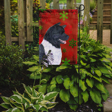 Load image into Gallery viewer, Akita Red and Green Snowflakes Holiday Christmas Garden Flag – Decorative Outdoor Yard Flag