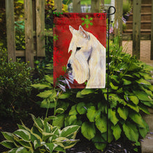 Load image into Gallery viewer, Scottish Terrier Red Green Snowflakes Holiday Christmas Flag Garden