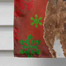 Load image into Gallery viewer, Chesapeake Bay Retriever Snowflakes Holiday Christmas Flag Canvas House Size