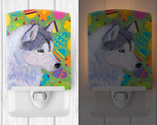 Load image into Gallery viewer, Siberian Husky Easter Eggtravaganza Ceramic Night Light SS4809CNL