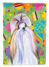 Load image into Gallery viewer, Shih Tzu Easter Eggtravaganza Flag Canvas House Size