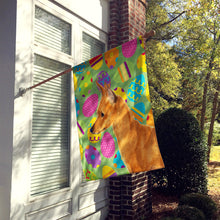 Load image into Gallery viewer, Min Pin Easter Eggtravaganza Flag Canvas House Size