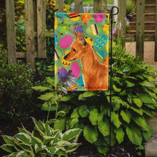 Load image into Gallery viewer, Min Pin Easter Eggtravaganza Garden Flag - Outdoor Decorative Yard Flag