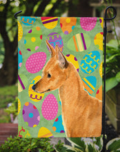 Load image into Gallery viewer, Min Pin Easter Eggtravaganza Garden Flag - Outdoor Decorative Yard Flag