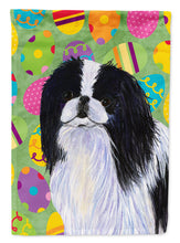 Load image into Gallery viewer, Japanese Chin Easter Eggtravaganza Garden Flag - Outdoor Decorative Yard Flag
