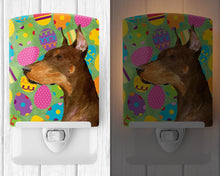 Load image into Gallery viewer, Doberman Easter Eggtravaganza Ceramic Night Light SS4813CNL