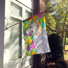 Load image into Gallery viewer, Borzoi Easter Eggtravaganza Flag Canvas House Size