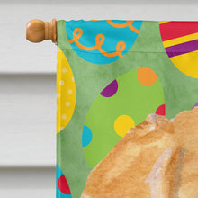 Load image into Gallery viewer, Golden Retriever Easter Eggtravaganza Flag Canvas House Size