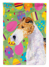 Load image into Gallery viewer, Fox Terrier Easter Eggtravaganza Flag Canvas House Size