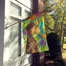 Load image into Gallery viewer, Doberman Easter Eggtravaganza Flag Canvas House Size