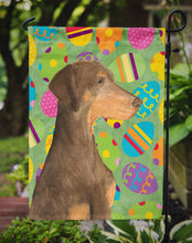 Load image into Gallery viewer, Doberman Easter Eggtravaganza Garden Flag - Outdoor Decorative Yard Flag