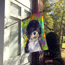 Load image into Gallery viewer, Portuguese Water Dog Easter Eggtravaganza Flag Canvas House Size