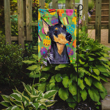 Load image into Gallery viewer, Doberman Easter Eggtravaganza Garden Flag - Outdoor Decorative Yard Flag