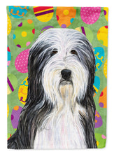 Load image into Gallery viewer, Bearded Collie Easter Eggtravaganza Garden Flag - Outdoor Decorative Yard Flag
