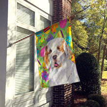 Load image into Gallery viewer, Clumber Spaniel Easter Eggtravaganza Flag Canvas House Size