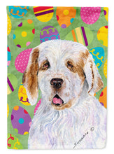 Load image into Gallery viewer, Clumber Spaniel Easter Eggtravaganza Flag Canvas House Size
