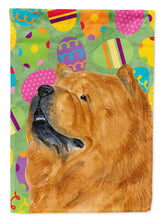 Load image into Gallery viewer, Chow Chow Easter Eggtravaganza Flag Canvas House Size
