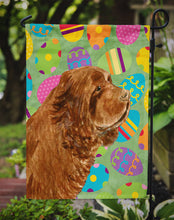 Load image into Gallery viewer, Sussex Spaniel Easter Eggtravaganza Garden Flag - Outdoor Decorative Yard Flag