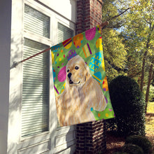 Load image into Gallery viewer, Cocker Spaniel Easter Eggtravaganza Flag Canvas House Size