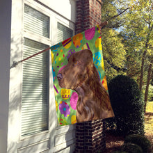 Load image into Gallery viewer, Field Spaniel Easter Eggtravaganza Flag Canvas House Size