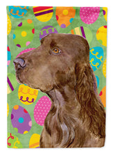 Load image into Gallery viewer, Field Spaniel Easter Eggtravaganza Flag Canvas House Size