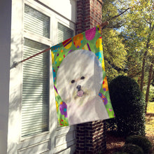 Load image into Gallery viewer, Bichon Frise Easter Eggtravaganza Flag Canvas House Size