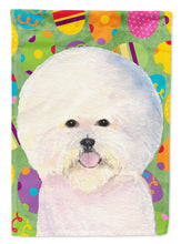 Load image into Gallery viewer, Bichon Frise Easter Eggtravaganza Flag Canvas House Size