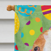 Load image into Gallery viewer, Basset Hound Easter Eggtravaganza Flag Canvas House Size