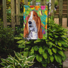 Load image into Gallery viewer, Basset Hound Easter Eggtravaganza Garden Flag - Outdoor Decorative Yard Flag