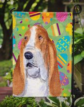 Load image into Gallery viewer, Basset Hound Easter Eggtravaganza Garden Flag - Outdoor Decorative Yard Flag